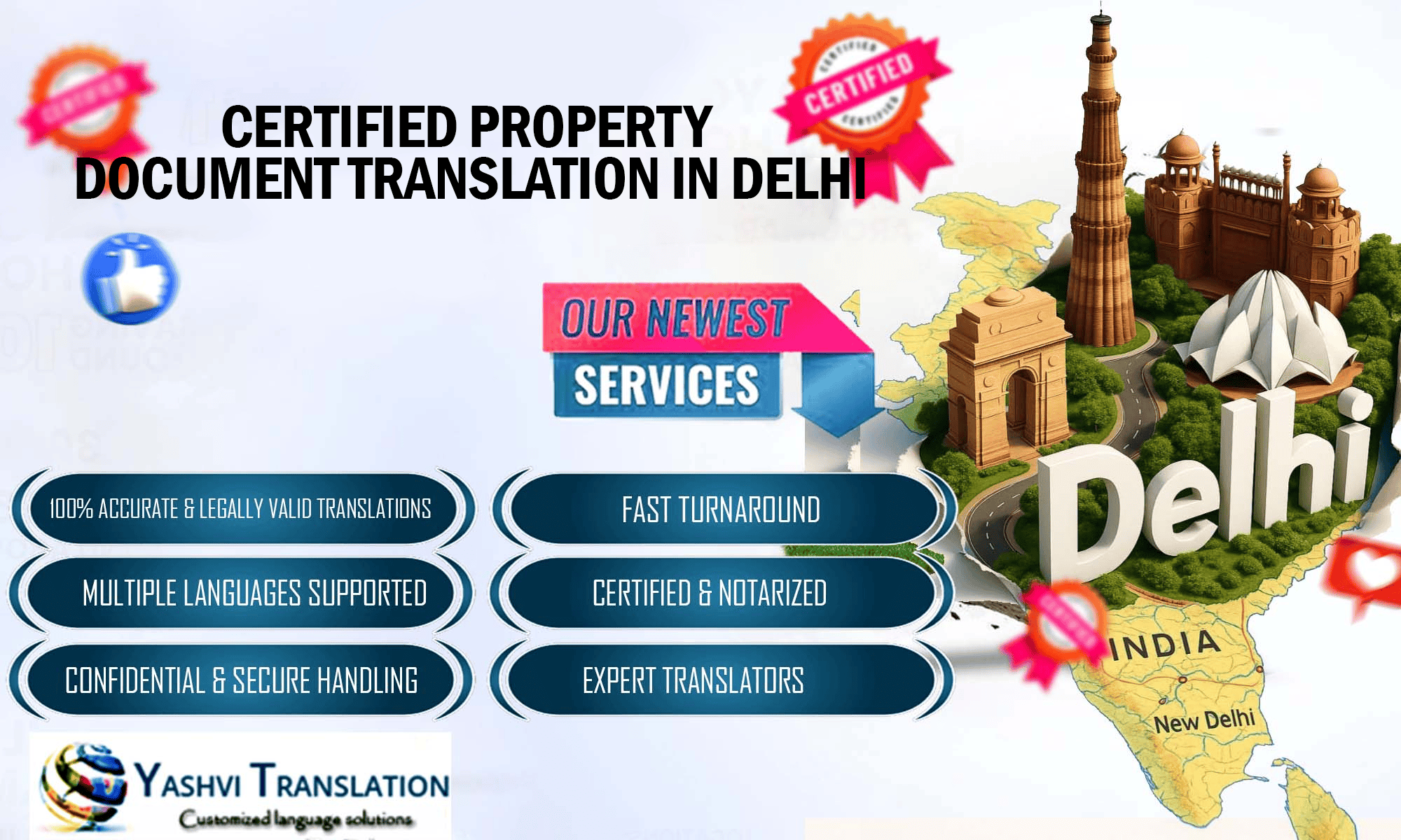 Certified Property Document Translation in Delhi
