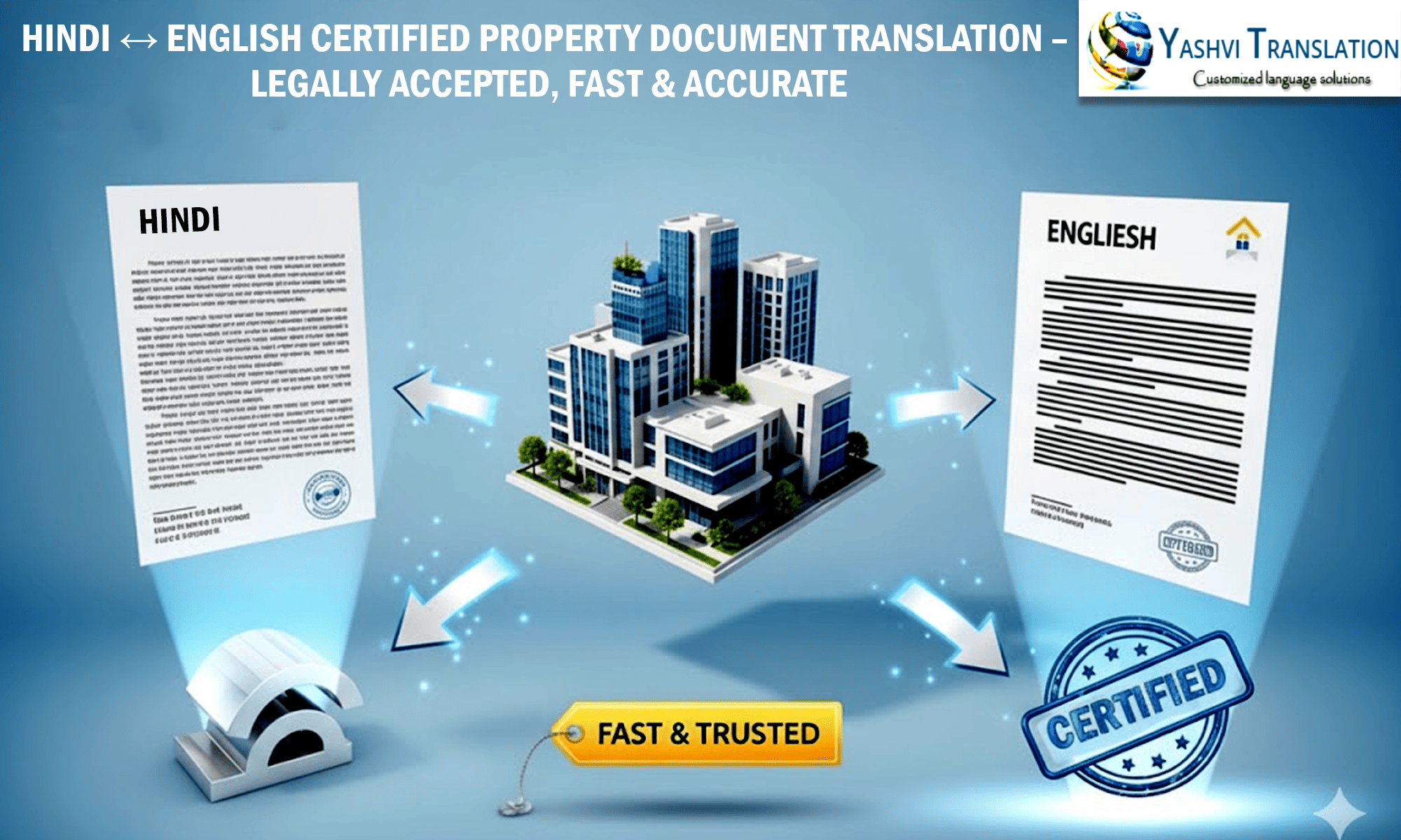 Hindi English Certified Property Translation Language