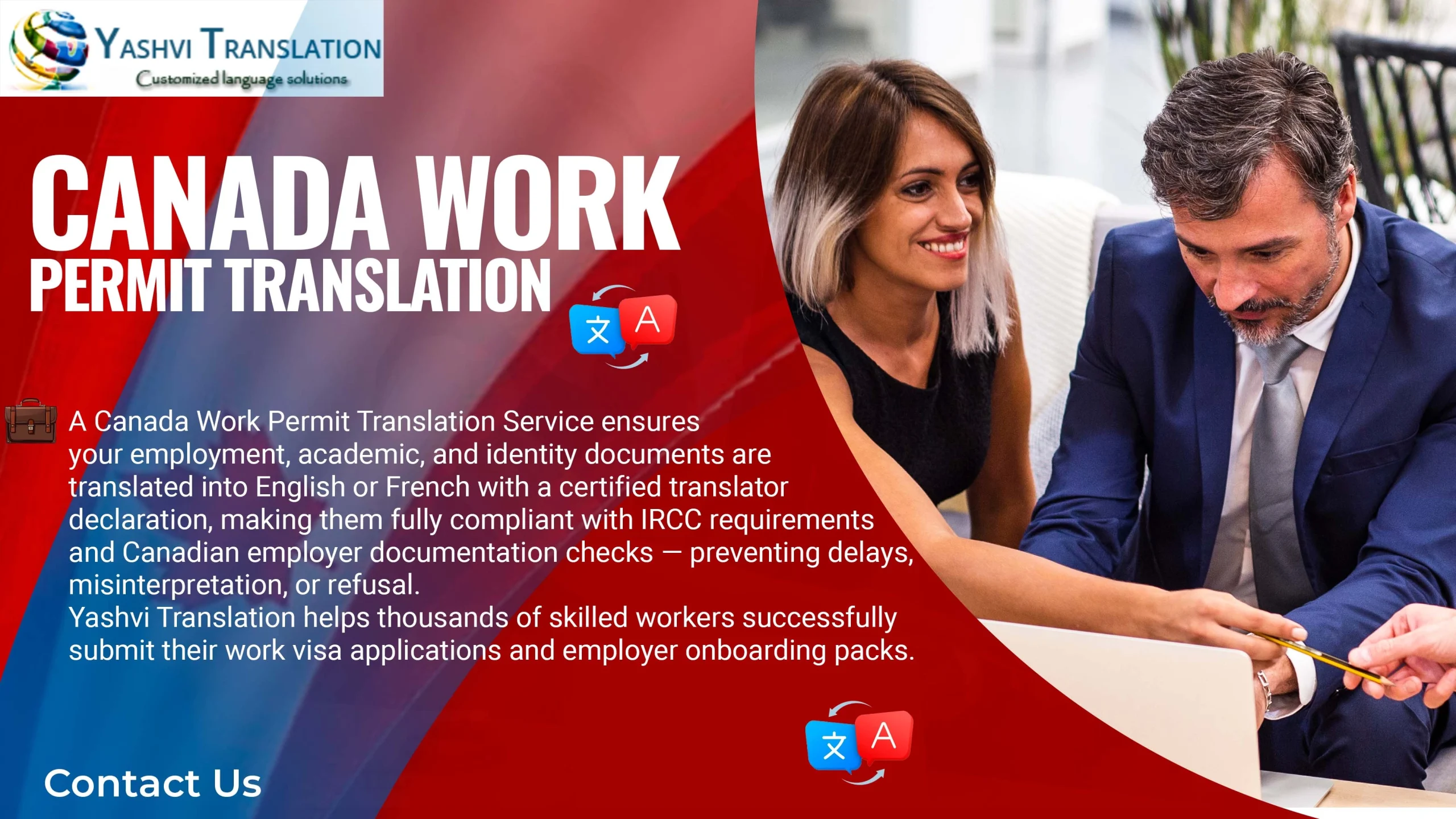 Canada Work Permit Translation Service India
