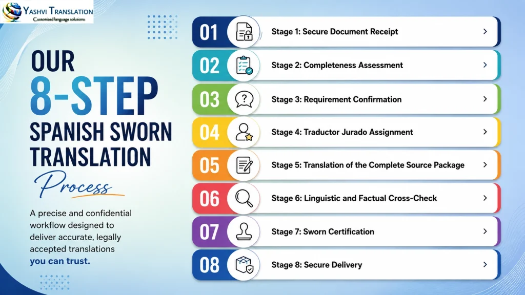 8-Step Spanish Sworn Translation Process
