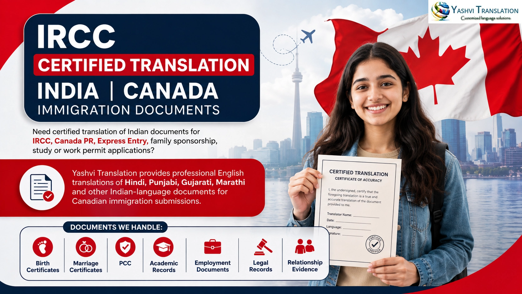 IRCC Certified Translation India