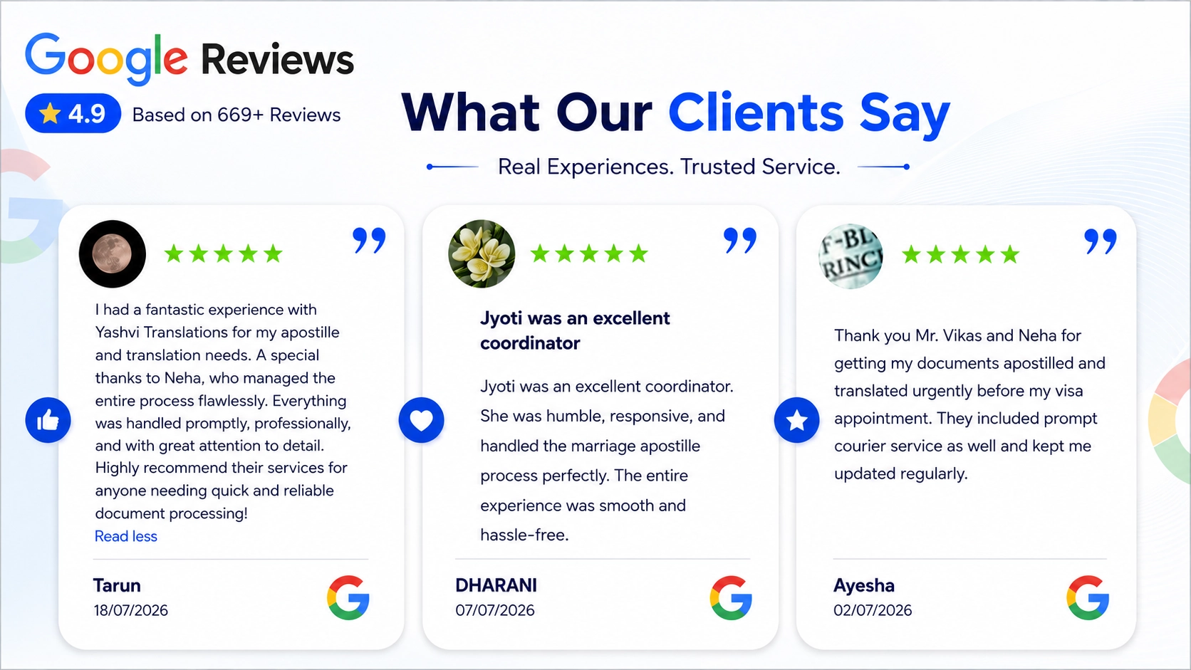 4.9-star Google Reviews for apostille and translation services